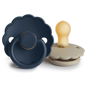 FRIGG DAISY NATURAL RUBBER PACIFIER | DARK NAVY/SANDSTONE | 2 PACK
