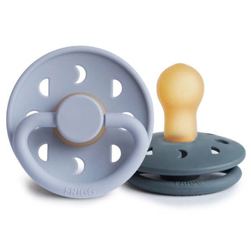 FRIGG MOON NATURAL RUBBER PACIFIER | POWDER BLUE/SLATE | 2 PACK