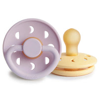 FRIGG MOON NATURAL RUBBER PACIFIER | SOFT LILAC/DAFFODIL | 2 PACK