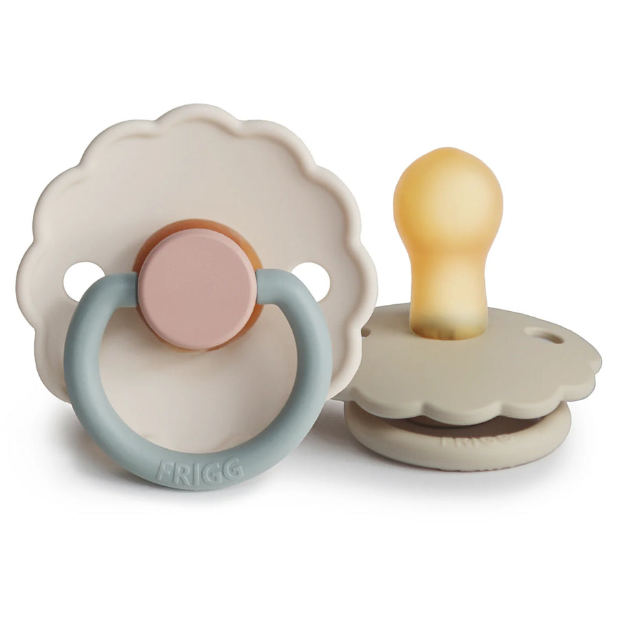 FRIGG DAISY NATURAL RUBBER PACIFIER | COTTON CANDY/SANDSTONE | 2 PACK